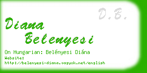 diana belenyesi business card